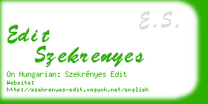 edit szekrenyes business card