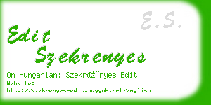 edit szekrenyes business card